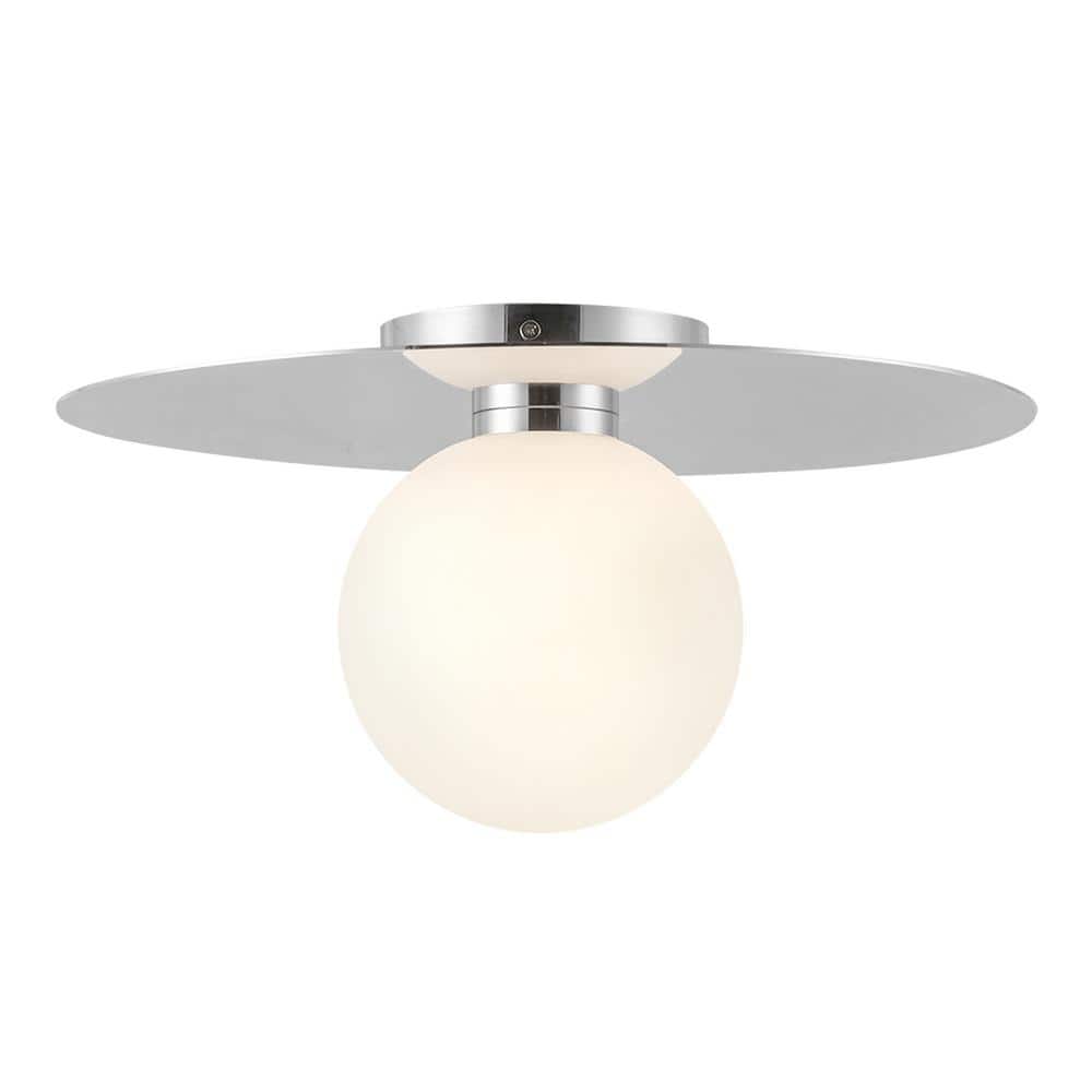 Elixir 14 in. 1-Light 13-Watt Chrome Integrated LED Flush Mount price history on PriceWatchPro