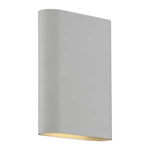 Lux Transitional 2-Light Satin, Frosted Dimmable Wall Sconce
