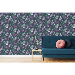 Utopia Navy Strippable Removable Wallpaper