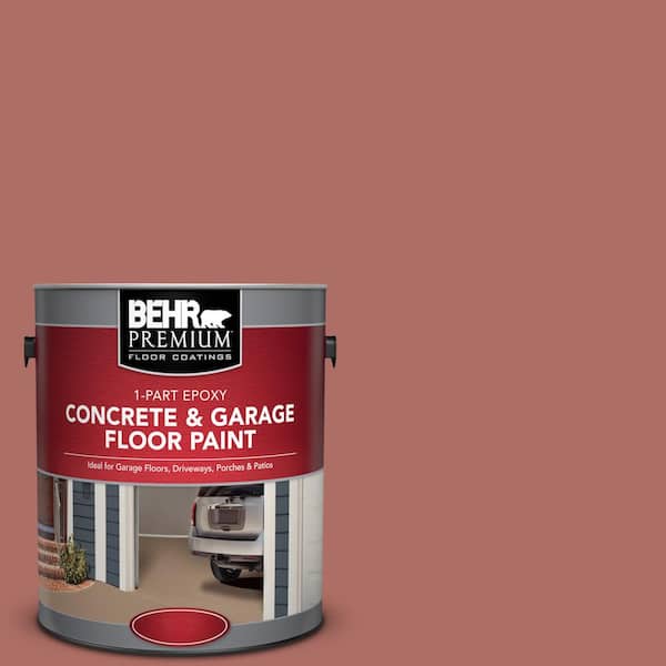 BEHR Premium 1 gal. #PPF-20 New England Brick 1-Part Epoxy Satin Interior/Exterior Concrete and Garage Floor Paint