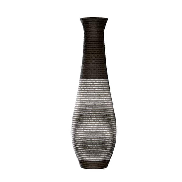 Unbranded 39 in. Gray Plastic Tall Decorative Floor Vase Freestanding Flower Holder for Living Room 1-Piece