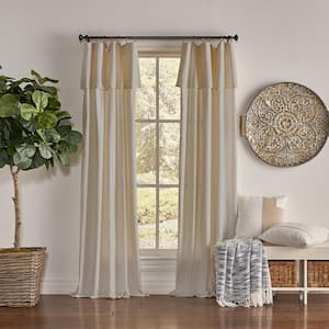 Drop Cloth 50 in. W x 84 in. L Cotton Curtain Panel in Linen