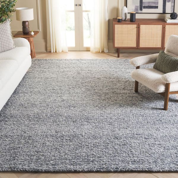 Natura 8 ft. x 10 ft. Gray/Ivory Solid Marle Area Rug