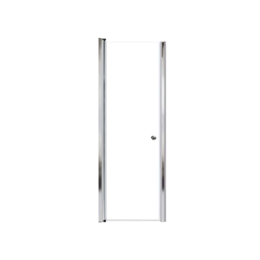 Lyna 24 x 70 Polished Chrome Frameless Pivot Shower Door