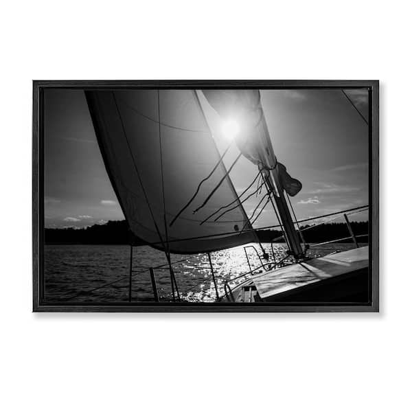Stupell Industries Sail Against The Sky by LSR Design Studio Black Floater Frame Typography Graphic Art Print 17 in. x 25 in.