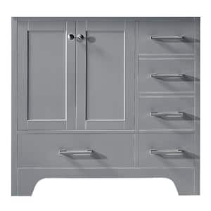 Clariette 35.2 in. W x 21.7 in. D x 33.5 in. H Bath Vanity Cabinet Only in Taupe Grey