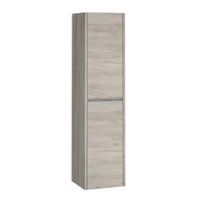 Dalia 13.8 in. W x 12.5 in. D x 55 in. H Bathroom Storage Wall Cabinet in Grey Pine