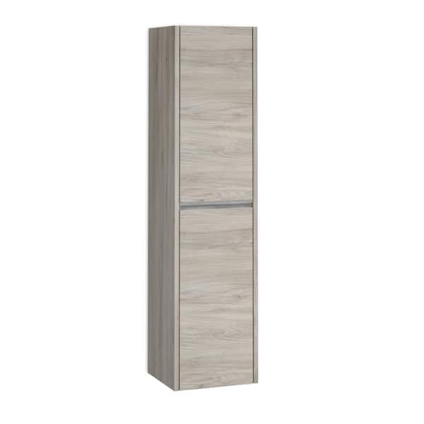 Dalia 13.8 in. W x 12.5 in. D x 55 in. H Bathroom Storage Wall Cabinet in Grey Pine
