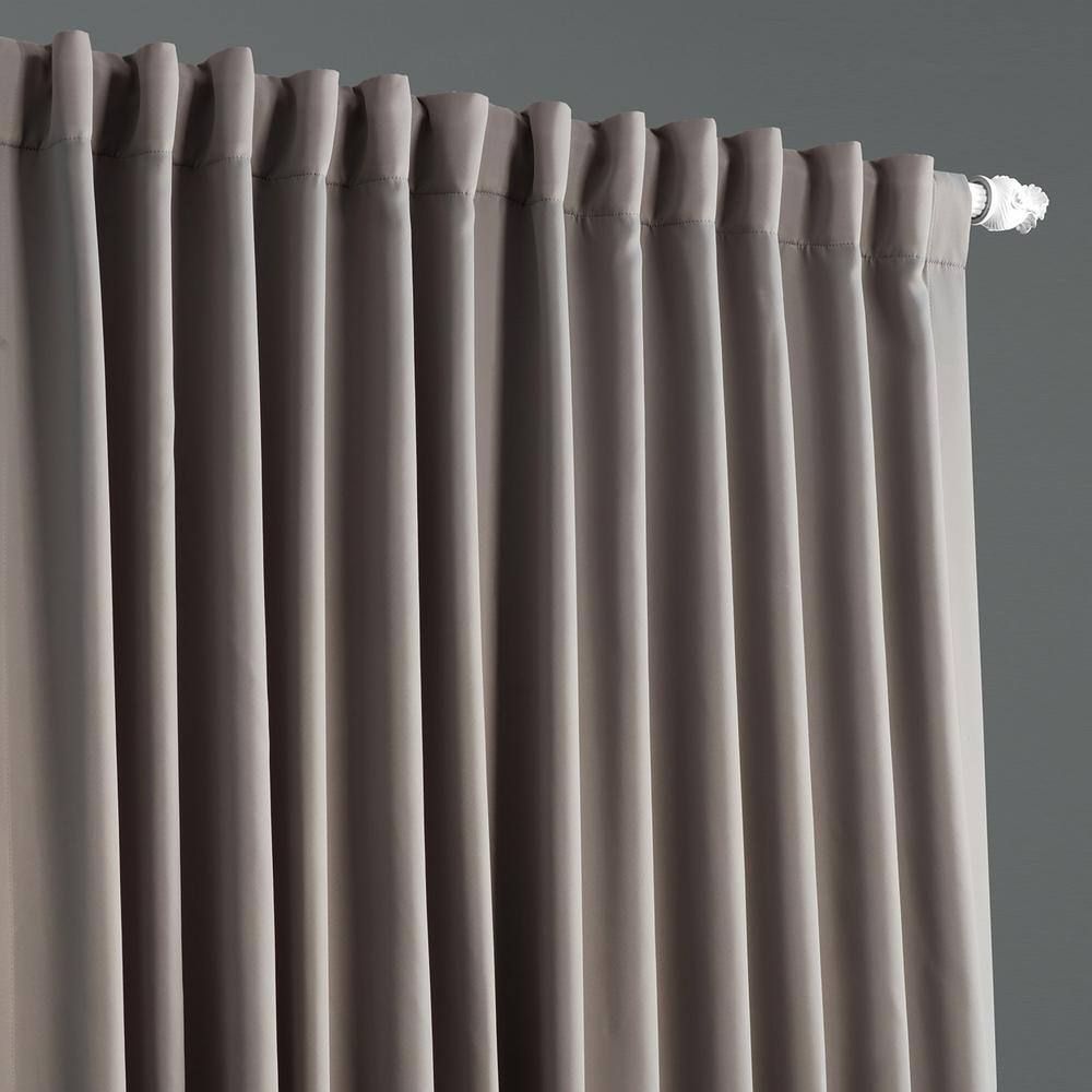 Neutral Gray Extra Wide Blackout Room Darkening Drapes