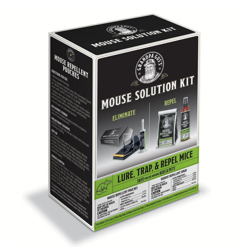 GRANDPA GUS'S Mouse Solution Kit - Lure, Trap, and Repel Mice GMSK-RK ...