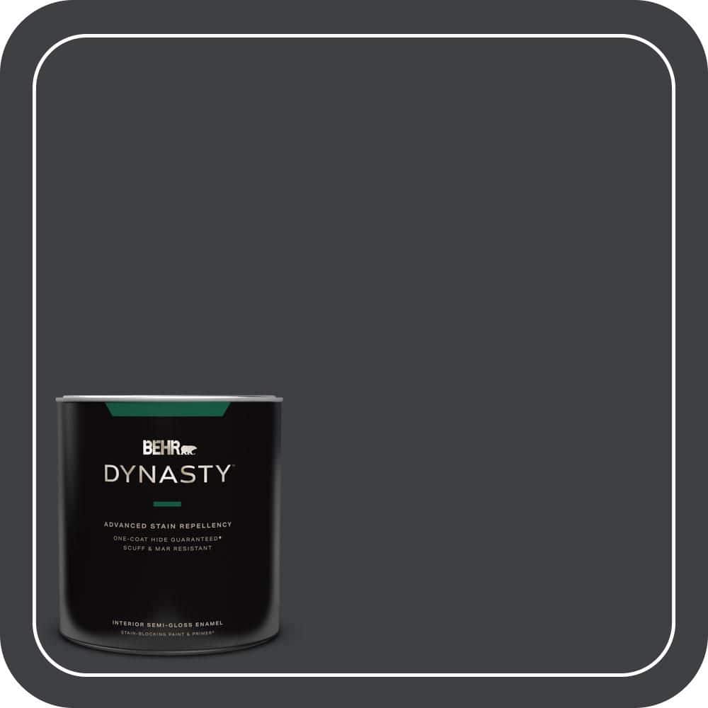 1 qt. Home Decorators Collection #HDC-MD-04 Totally Black Semi-Gloss Enamel Interior Stain-Blocking Paint & Primer price history on PriceWatchPro