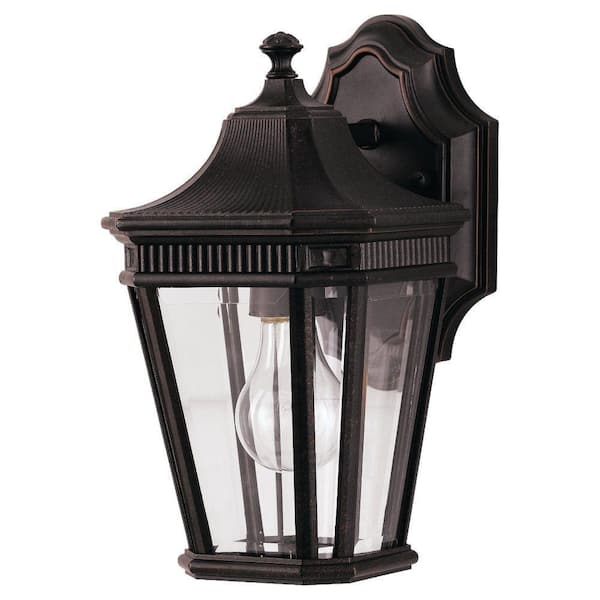 Generation Lighting Cotswold Lane 1-Light Grecian Bronze Outdoor 11.5 in. Wall Lantern Sconce