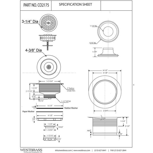 The Plumber's Choice 4.5 in. Stainless Steel Kitchen Sink Basket Strainer  Replacement for Standard Drains Chrome (Pack of 3) 3PPKS - The Home Depot