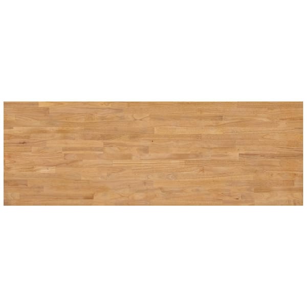 MSI 6 ft. L x 25 in. D x 1.5 in. T Unfinished Hevea Butcher Block ...