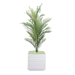 54 in. Glow in the dark Artificial palm tree in a fiberstone planter