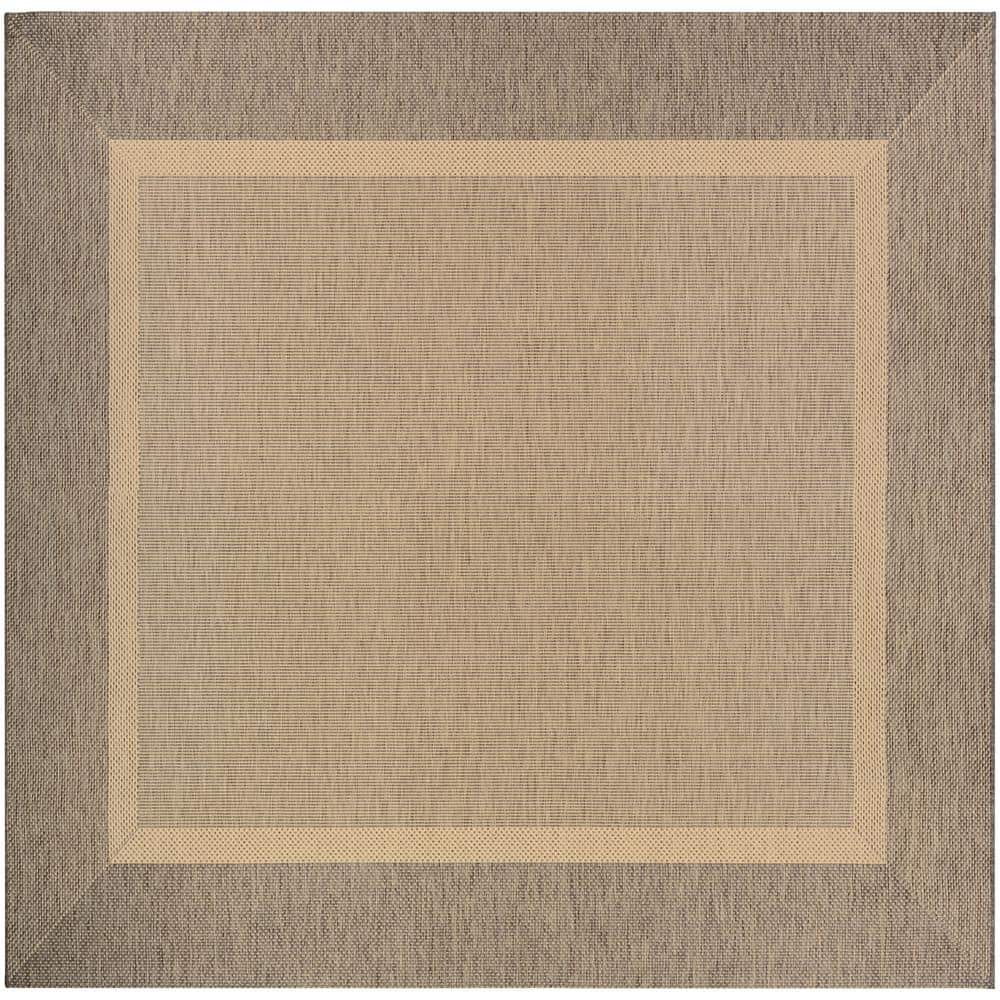 Couristan Recife Stria Texture 90" Square Indoor/Outdoor Blue Rug
