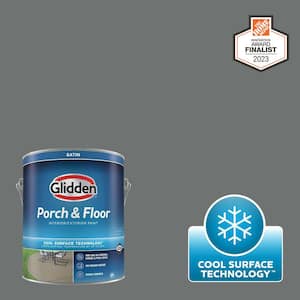 1 gal. PPG0997-6 Industrial Revolution Satin Interior/Exterior Porch and Floor Paint with Cool Surface Technology