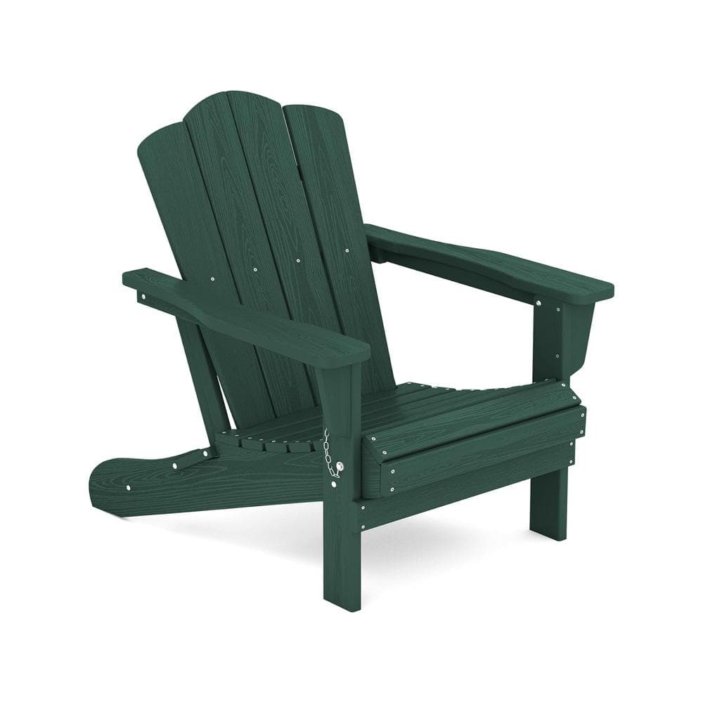 Green Folding Composite Adirondack Chairs without Cushion (Set of 1) price history on PriceWatchPro