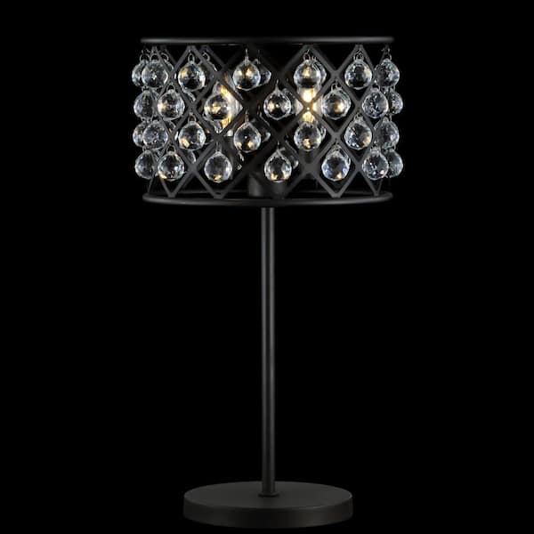 Gabrielle 22.5 in. Oil Rubbed Bronze Metal/Crystal LED Table Lamp