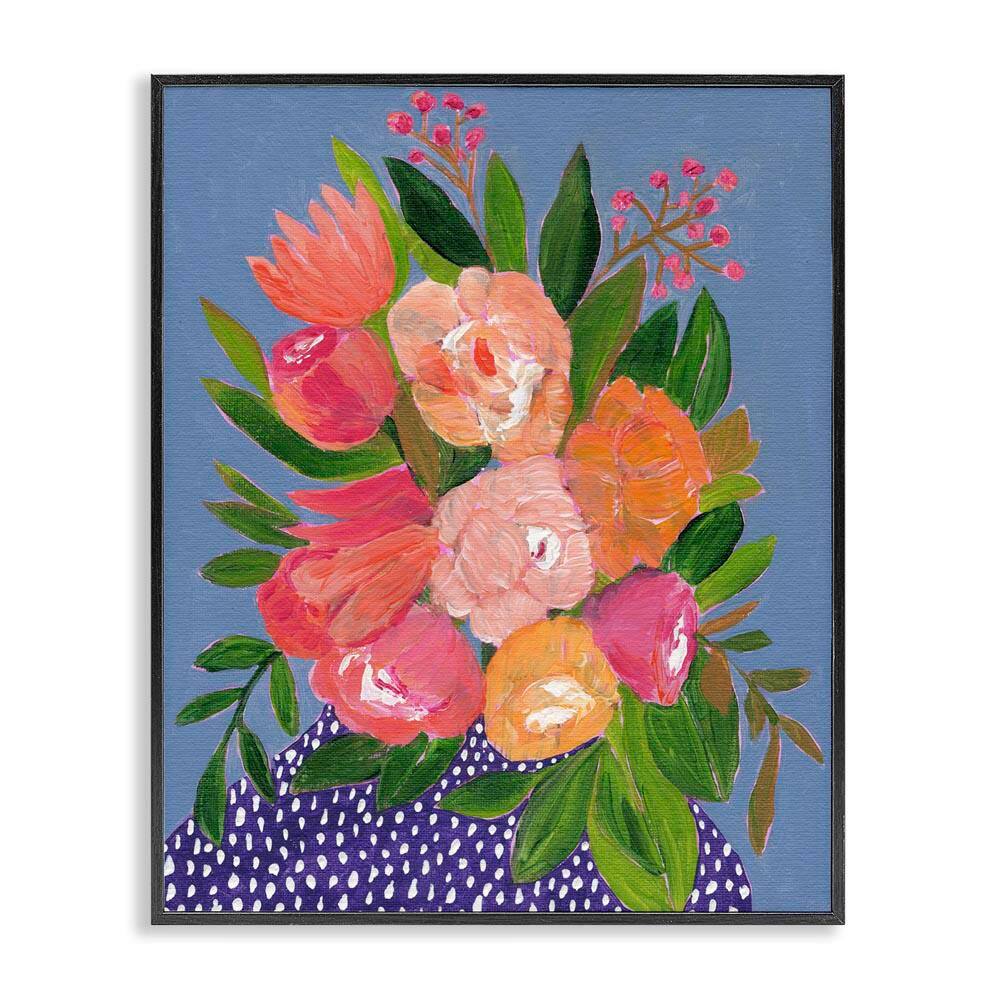 Modern Speckled Flower Vase by Nikita Jariwala Black Framed Nature Giclee Art Print 30 in. x 24 in. price history on PriceWatchPro