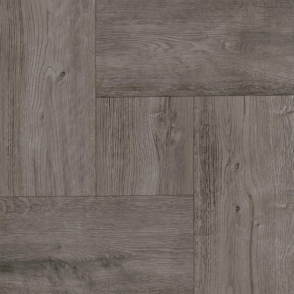Grey Wood Parquet L And Stick Vinyl, Grey Hardwood Floors Home Depot
