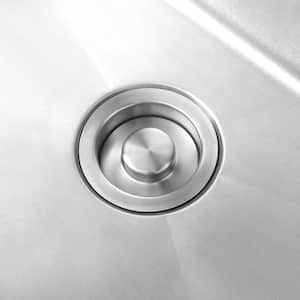 Kitchen Sink Garbage Disposal Flange and Stopper in Brushed Stainless Steel