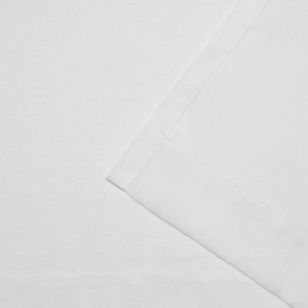 Ivory Belgian Sheer Linen Tab Top Curtain Panels, 84" x 50"