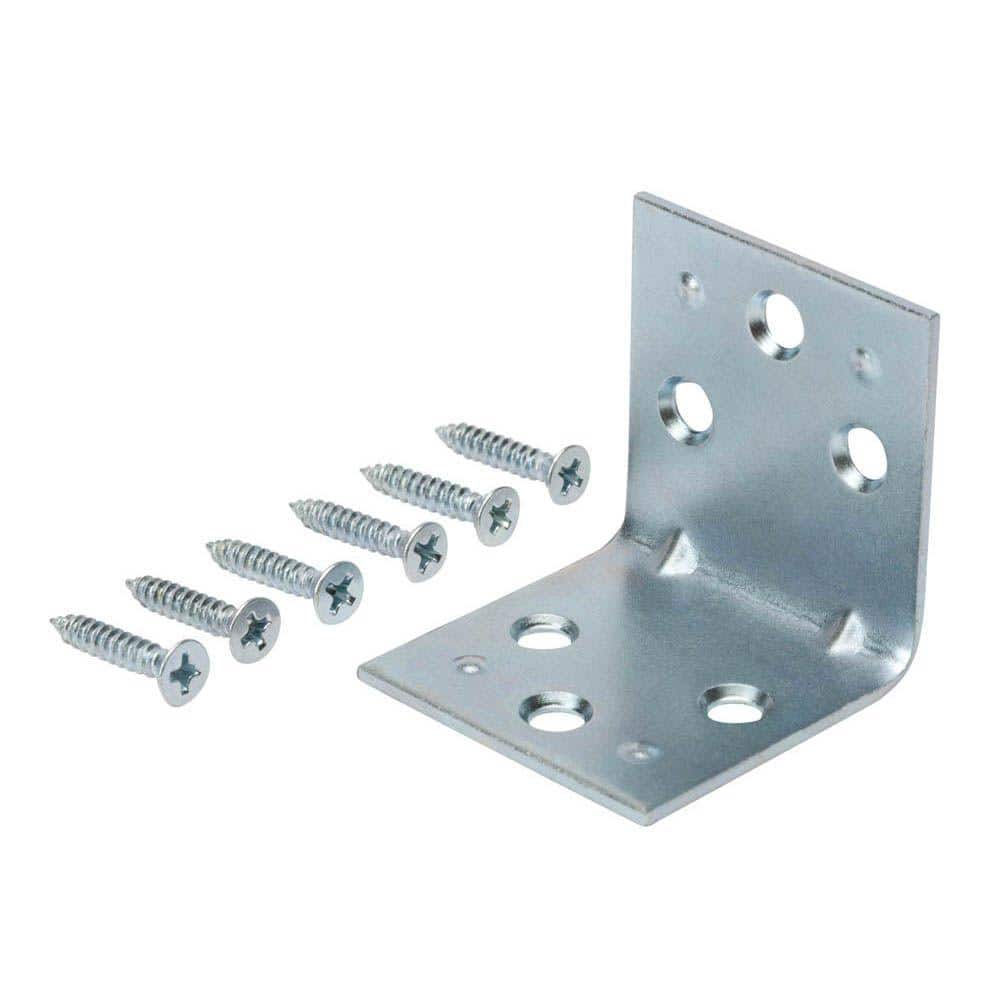 (6-Pack) 1-1/2 in. Zinc-Plated Double-Wide Corner Brace