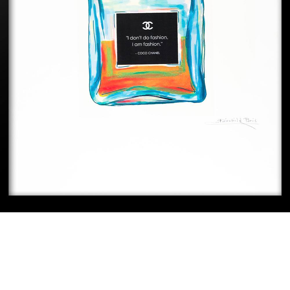 Colorful Abstract Perfume Bottle Framed Print for Kids