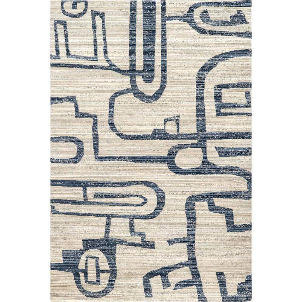 Milani Contemporary Machine Washable Blue 2 ft. x 8 ft. Indoor/Outdoor Runner Rug price history on PriceWatchPro