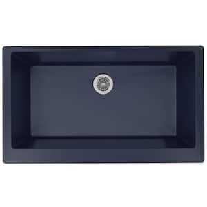 Quartz Luxe 35.875 in. Farmhouse/Apron-Front Single Bowl Quartz Jubilee Kitchen Sink