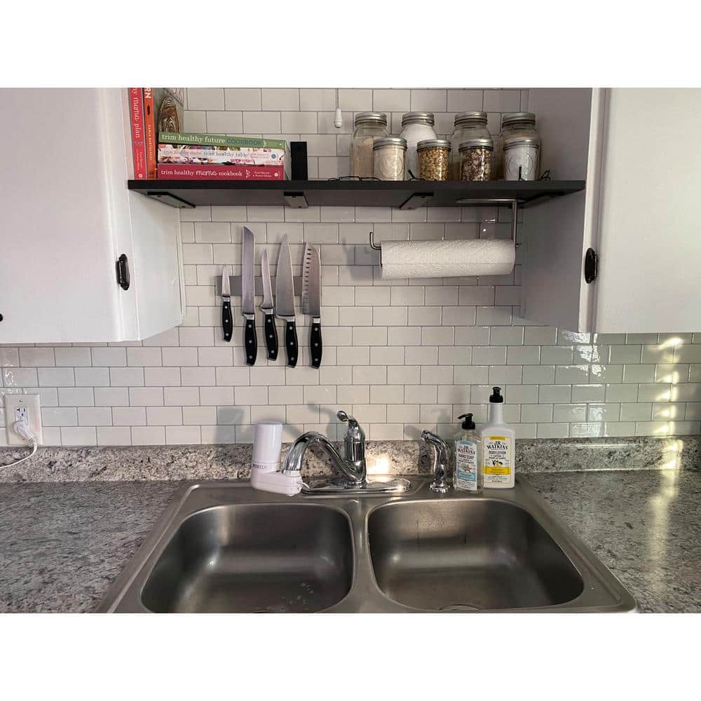 12'' x 12'' White Vinyl Peel and Stick Subway Tile