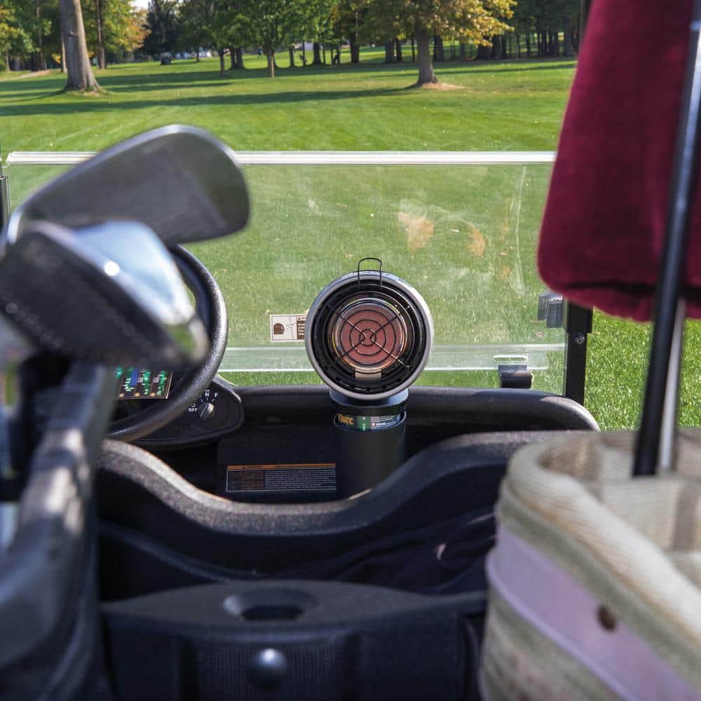 Black and Silver Portable Propane Golf Cart Heater