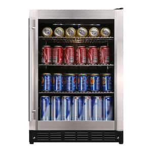 Beverage 23.4 in. 154 (12 oz.) Can Beverage Cooler, Stainless Steel