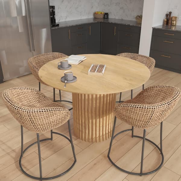 45 inch round pedestal dining table sales