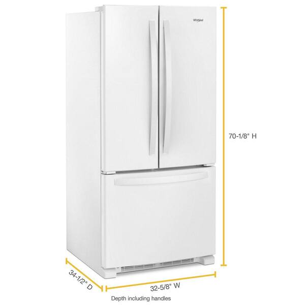 Whirlpool French Door Fridge (WRFF5333PW) - White Whirlpool French Door Fridge (WRFF5333PW) - White