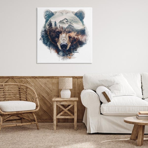 Stupell Industries Bear Head Silhouette by LSR Design Studio