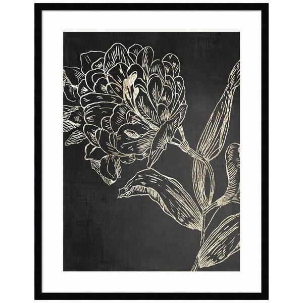 Amanti Art Golden Flower Folklore II by Asia Jensen 1-Piece Framed Giclee Animal Art Print 33 in. x 26 in.