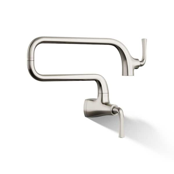 Graze Wall Mounted Pot Filler In Vibrant Polished Nickel