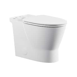 Aspirations Skirted Chair Height Toilet Bowl Only with Seat in White