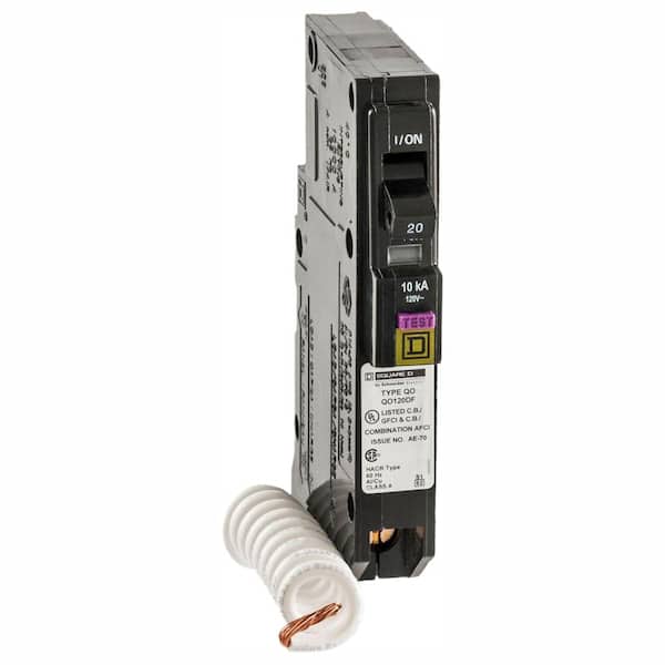 Square D QO 20 Amp Single-Pole Dual Function (CAFCI and GFCI) Circuit Breaker (4-Pack)