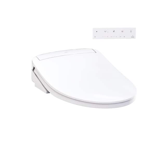 KS6 Washlet Electric Heated Bidet Seat for Elongated Toilet in Cotton White
