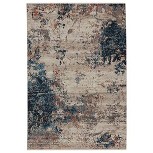 Vibe Terrior Blue/Red 8 ft. 10 in. x 12 ft. 7 in. Abstract Rectangle Area Rug