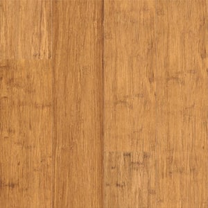 Mocha 9/16 in. T x 5.1 in. W Water Resistant TG Bamboo Flooring (25.6 sqft/case)