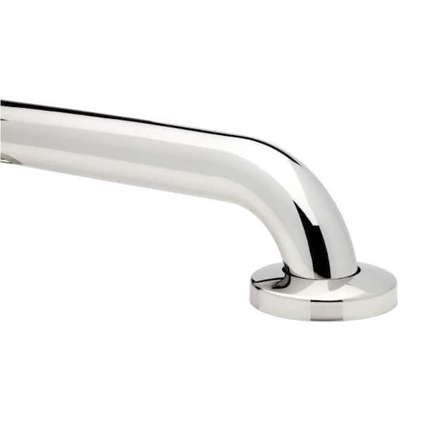 No Drilling Required 30 in. x 1-1/2 in. Grab Bar in Polished Stainless Steel