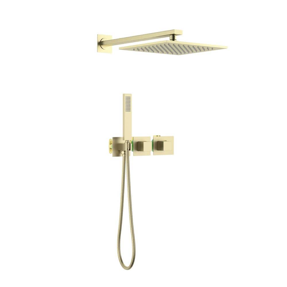 1-Handle 1-Spray Shower Faucet 1.8 GPM with Corrosion Resistant Wall Mount in Brushed Gold price history on PriceWatchPro