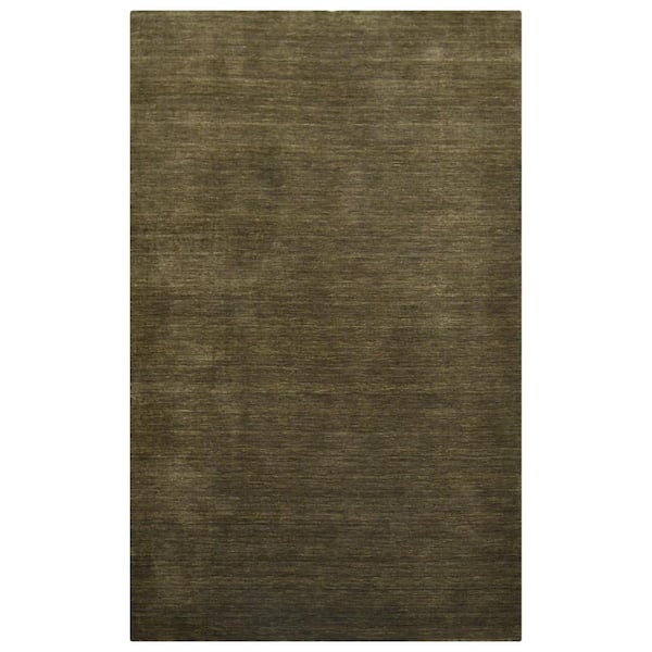 5 ft. x 8 ft. Brown Wool Hand Woven Area Rug