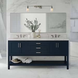 Magnolia 72 in. W x 21.5 in. D x 34.5 in. H Bath Vanity Cabinet without Top in Midnight Blue