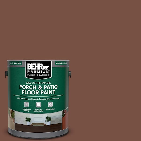 BEHR PREMIUM 1 gal. #S190-7 Toasted Pecan Low-Lustre Enamel Interior/Exterior Porch and Patio Floor Paint