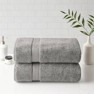 800gsm Silver 100% Cotton Bath Sheet (Set of 2)